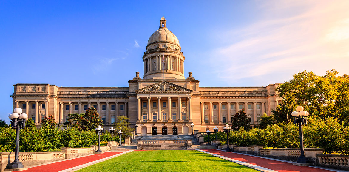 Capitol building in Frankfort, Kentucky